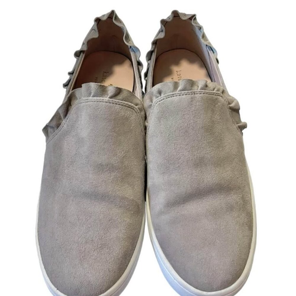 Kate Spade Suede Scalloped Detail Slip On Sneakers Shoes Women’s size 9.5